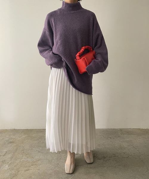 210nouve（トゥージュヌーブ）の「シアーギンガムチェックプリーツスカート（スカート・レディース・ホワイト/ブラック/グリーン・FREE）」の8枚目の写真