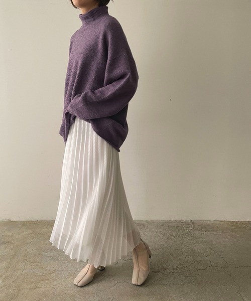 210nouve（トゥージュヌーブ）の「シアーギンガムチェックプリーツスカート（スカート・レディース・ホワイト/ブラック/グリーン・FREE）」の9枚目の写真