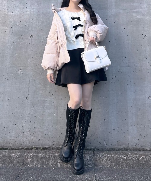 titty＆Co. PETIT by poyo（ティティーアンドコープティバイポヨ）の「【titty&Co.PETIT by POYO】リボンフリルカーデトップス（ニット/セーター・レディース・ホワイト・FREE）」の8枚目の写真