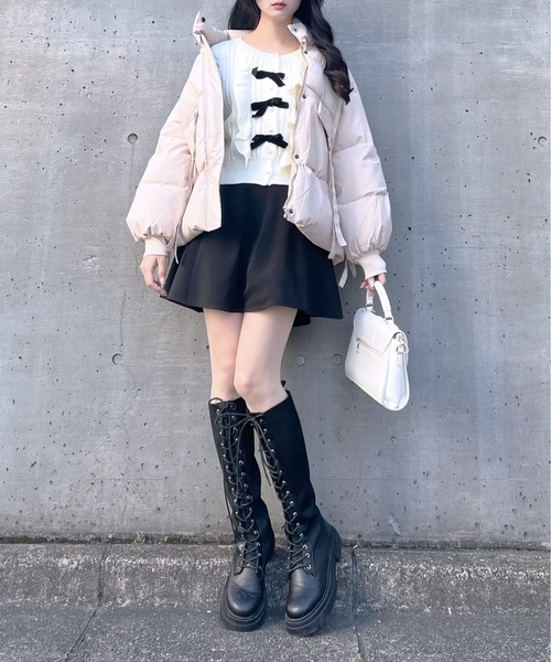 titty＆Co. PETIT by poyo（ティティーアンドコープティバイポヨ）の「【titty&Co.PETIT by POYO】リボンフリルカーデトップス（ニット/セーター・レディース・ホワイト・FREE）」の10枚目の写真