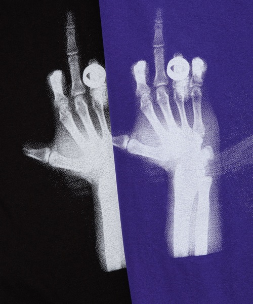 MSFTSrep（ミスフィッツレップ）の「T-SHIRT/T-SHIRT MIDDLEFINGERS B&W（Tシャツ/カットソー・メンズ・ホワイト/ブラック/パープル・XXL/M/XL/L）」の5枚目の写真