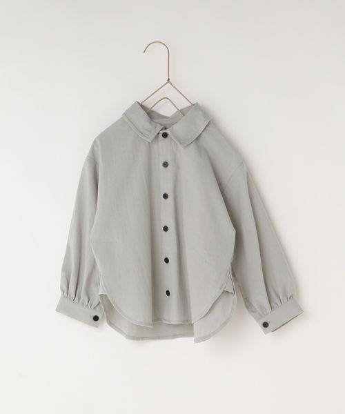 LOWRYS FARM（ローリーズファーム）の「ワイヤーカラーシャツＬＳ　264888（シャツ/ブラウス・キッズ・オフホワイト/ブルー/グレー・120cm/140cm/110cm/130cm/150cm）」の3枚目の写真