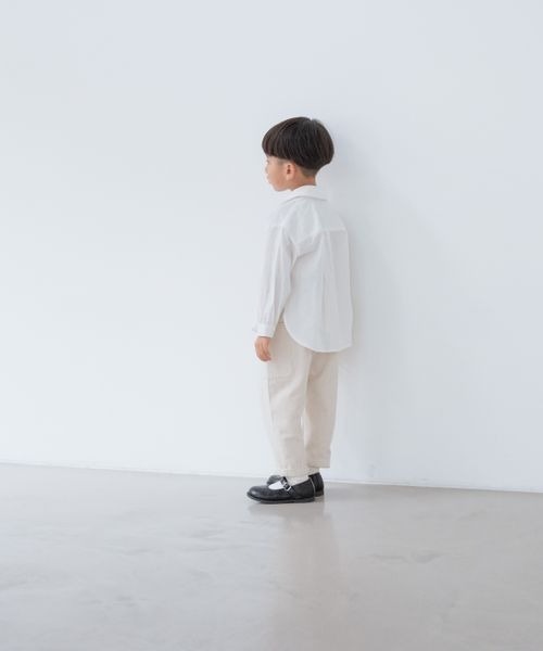 LOWRYS FARM（ローリーズファーム）の「ワイヤーカラーシャツＬＳ　264888（シャツ/ブラウス・キッズ・オフホワイト/ブルー/グレー・120cm/140cm/110cm/130cm/150cm）」の4枚目の写真