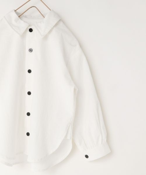 LOWRYS FARM（ローリーズファーム）の「ワイヤーカラーシャツＬＳ　264888（シャツ/ブラウス・キッズ・オフホワイト/ブルー/グレー・120cm/140cm/110cm/130cm/150cm）」の6枚目の写真