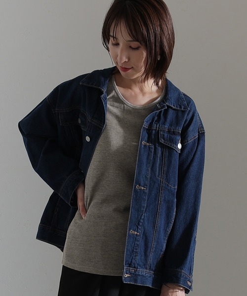 ElegChic（エレグシック）の「ワッフルタンクトップ（タンクトップ・レディース・ホワイト/ブラック/ネイビー/カーキ/杢グレー・3L/M/L/4L/XL）」の15枚目の写真