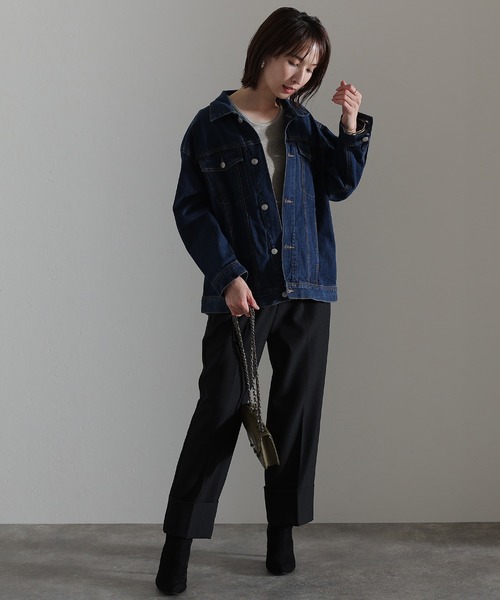 ElegChic（エレグシック）の「ワッフルタンクトップ（タンクトップ・レディース・ホワイト/ブラック/ネイビー/カーキ/杢グレー・3L/M/L/4L/XL）」の16枚目の写真