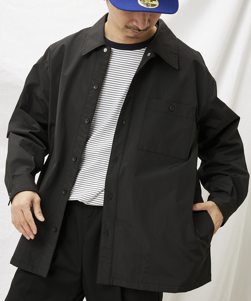 JOURNAL STANDARD relume（ジャーナルスタンダード　レリューム）の「60/40 オーバーサイズ カラーシャツジャケット（シャツ/ブラウス・メンズ・ブラック/グリーン/マスタード/ナチュラル・MEDIUM/LARGE）」の7枚目の写真