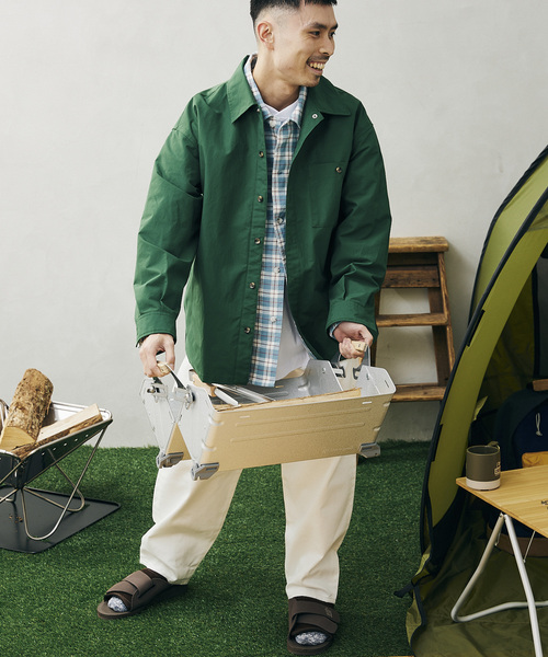 JOURNAL STANDARD relume（ジャーナルスタンダード　レリューム）の「60/40 オーバーサイズ カラーシャツジャケット（シャツ/ブラウス・メンズ・ブラック/グリーン/マスタード/ナチュラル・MEDIUM/LARGE）」の15枚目の写真