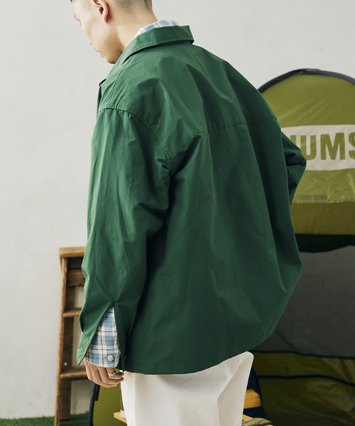 JOURNAL STANDARD relume（ジャーナルスタンダード　レリューム）の「60/40 オーバーサイズ カラーシャツジャケット（シャツ/ブラウス・メンズ・ブラック/グリーン/マスタード/ナチュラル・MEDIUM/LARGE）」の19枚目の写真