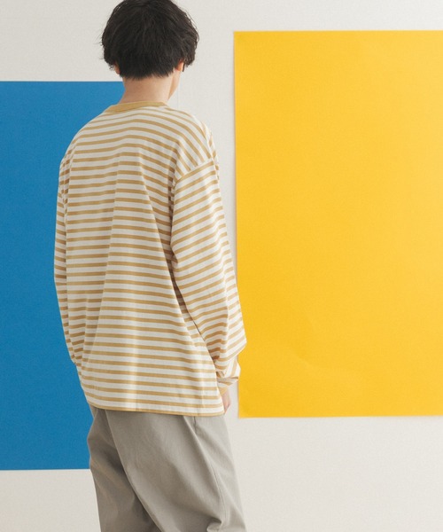 FORK&SPOON（フォークアンドスプーン）の「『ユニセックス』FORK&SPOON　ボーダーロングスリーブTシャツ（Tシャツ/カットソー・メンズ・グレー系その他/ブルー系その他/イエロー系その他・4/3/5）」の11枚目の写真