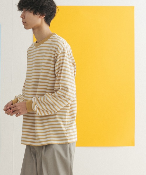 FORK&SPOON（フォークアンドスプーン）の「『ユニセックス』FORK&SPOON　ボーダーロングスリーブTシャツ（Tシャツ/カットソー・メンズ・グレー系その他/ブルー系その他/イエロー系その他・4/3/5）」の13枚目の写真