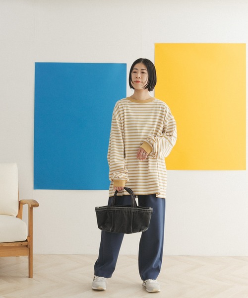 FORK&SPOON（フォークアンドスプーン）の「『ユニセックス』FORK&SPOON　ボーダーロングスリーブTシャツ（Tシャツ/カットソー・メンズ・グレー系その他/ブルー系その他/イエロー系その他・4/3/5）」の22枚目の写真