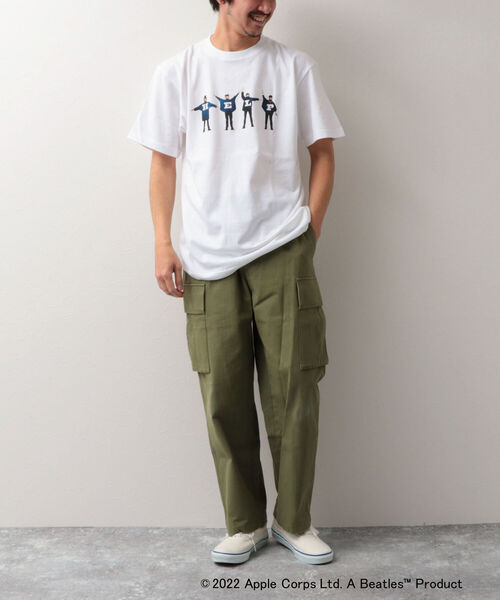 GOOD ROCK SPEED(グッドロックスピード)の「【Good Rock Speed】THE BEATLES ビートルズ「HELP」ビッグシルエット バンドTシャツ(Tシャツ/カットソー・メンズ・ホワイト/ライトグレー・M/L/S)」の8枚目の写真