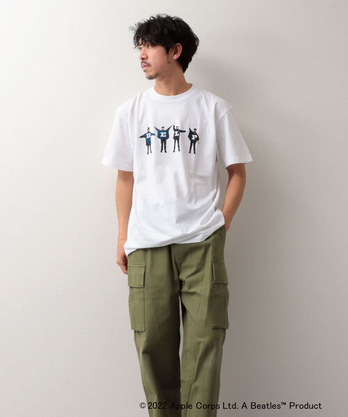 GOOD ROCK SPEED(グッドロックスピード)の「【Good Rock Speed】THE BEATLES ビートルズ「HELP」ビッグシルエット バンドTシャツ(Tシャツ/カットソー・メンズ・ホワイト/ライトグレー・M/L/S)」の10枚目の写真