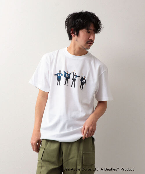GOOD ROCK SPEED(グッドロックスピード)の「【Good Rock Speed】THE BEATLES ビートルズ「HELP」ビッグシルエット バンドTシャツ(Tシャツ/カットソー・メンズ・ホワイト/ライトグレー・M/L/S)」の11枚目の写真