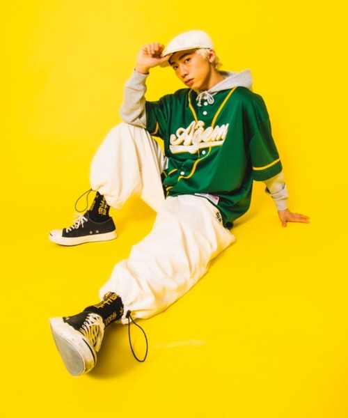 A'gem（エージェム）の「『A'gem/エージェム』B.B SH/ベースボールシャツ（シャツ/ブラウス・メンズ・ホワイト/ブラック/グリーン・FREE）」の13枚目の写真