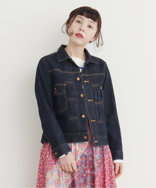 My Fav. CHILD WOMAN（マイファブチャイルドウーマン）の「11.75ozセルビッチデニム Ｇジャン（デニムジャケット・レディース・ネイビー・40/38）」の12枚目の写真