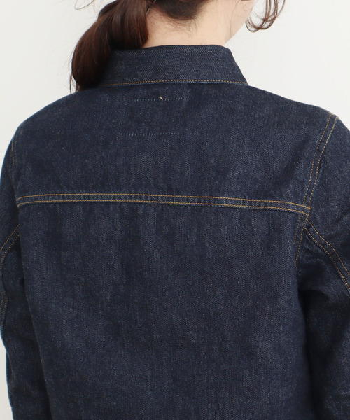 My Fav. CHILD WOMAN（マイファブチャイルドウーマン）の「11.75ozセルビッチデニム Ｇジャン（デニムジャケット・レディース・ネイビー・40/38）」の7枚目の写真