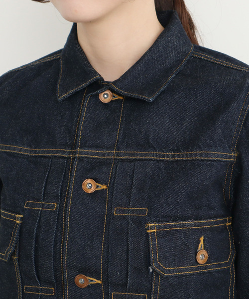 My Fav. CHILD WOMAN（マイファブチャイルドウーマン）の「11.75ozセルビッチデニム Ｇジャン（デニムジャケット・レディース・ネイビー・40/38）」の4枚目の写真