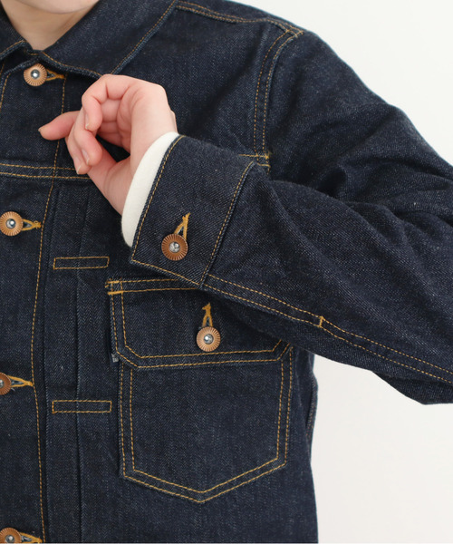 My Fav. CHILD WOMAN（マイファブチャイルドウーマン）の「11.75ozセルビッチデニム Ｇジャン（デニムジャケット・レディース・ネイビー・40/38）」の21枚目の写真