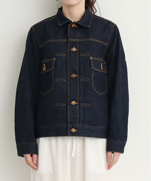 My Fav. CHILD WOMAN（マイファブチャイルドウーマン）の「11.75ozセルビッチデニム Ｇジャン（デニムジャケット・レディース・ネイビー・40/38）」の18枚目の写真