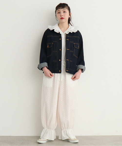 My Fav. CHILD WOMAN（マイファブチャイルドウーマン）の「11.75ozセルビッチデニム Ｇジャン（デニムジャケット・レディース・ネイビー・40/38）」の20枚目の写真