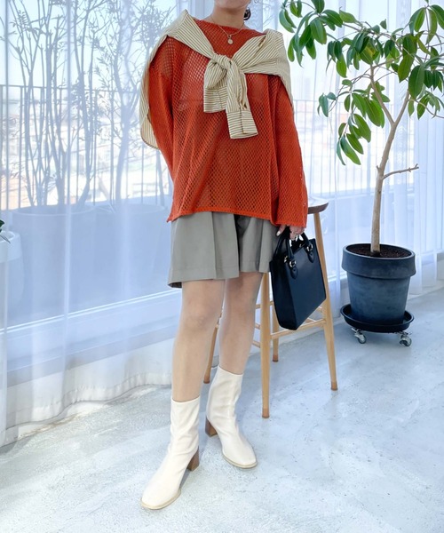 archives(アルシーヴ)の「金ボタン付きハーフパンツ(その他パンツ・レディース・ブラック/ベージュ/グレイッシュベージュ・MEDIUM)」の7枚目の写真