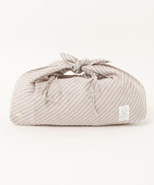 Letra(レトラ)の「オリジナルバッグインバッグ リネンミックス ストライプ ベージュ ミディアム(かごバッグ・レディース・ベージュ・MEDIUM)」の2枚目の写真