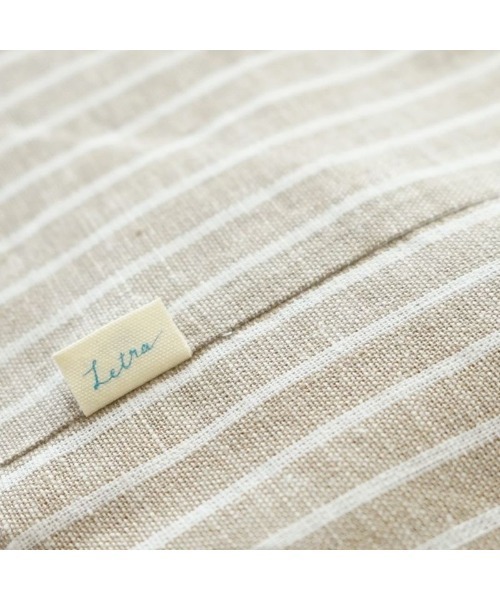 Letra(レトラ)の「オリジナルバッグインバッグ リネンミックス ストライプ ベージュ ミディアム(かごバッグ・レディース・ベージュ・MEDIUM)」の16枚目の写真