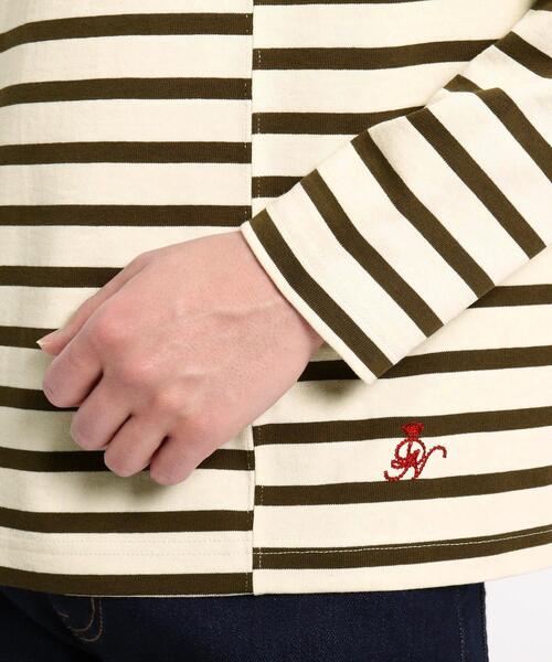 Dessin(デッサン)の「【洗える・日本製】切り替えボーダージャージ<M~L>(Tシャツ/カットソー・メンズ・カーキ系2/ブルー系2/ネイビー系2/チャコール/ネイビー系7・02/03)」の10枚目の写真
