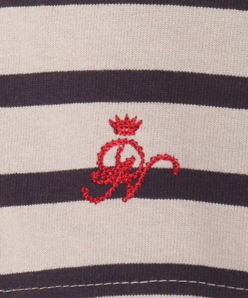 Dessin(デッサン)の「【洗える・日本製】切り替えボーダージャージ<M~L>(Tシャツ/カットソー・メンズ・カーキ系2/ブルー系2/ネイビー系2/チャコール/ネイビー系7・02/03)」の14枚目の写真