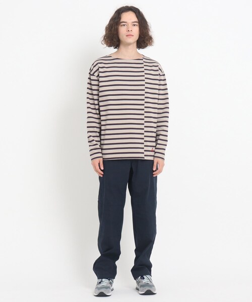 Dessin(デッサン)の「【洗える・日本製】切り替えボーダージャージ<M~L>(Tシャツ/カットソー・メンズ・カーキ系2/ブルー系2/ネイビー系2/チャコール/ネイビー系7・02/03)」の18枚目の写真