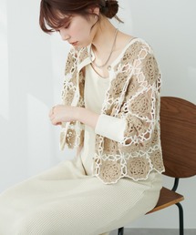 natural couture | WEB限定/レトロなかぎ針2WAYショートカーディガン(カーディガン/ボレロ)