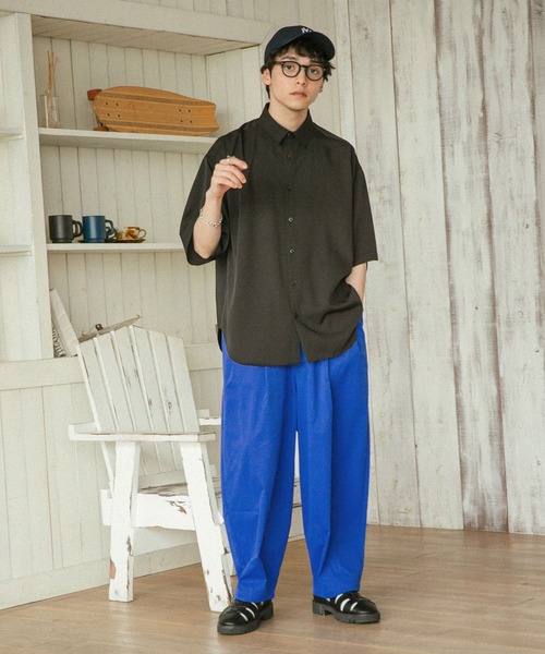 RAGEBLUE（レイジブルー）の「2タックバルーン/カラーワイドパンツ2（チノパンツ・メンズ・ホワイト/ブラック/ブルー/グリーン・SMALL/MEDIUM/LARGE）」の14枚目の写真