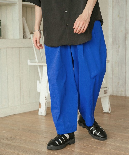 RAGEBLUE（レイジブルー）の「2タックバルーン/カラーワイドパンツ2（チノパンツ・メンズ・ホワイト/ブラック/ブルー/グリーン・SMALL/MEDIUM/LARGE）」の15枚目の写真
