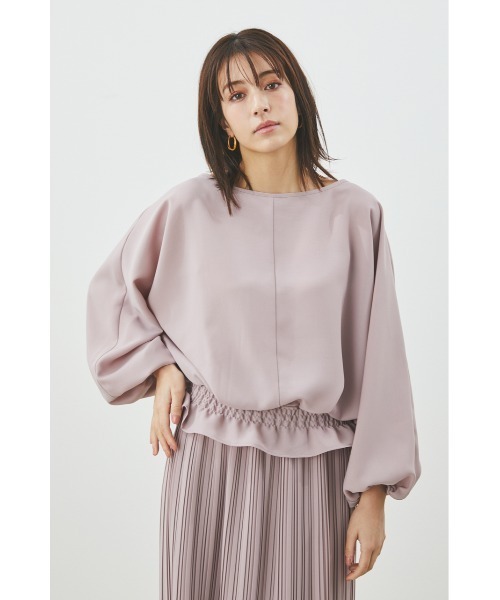 LILIDIA(リリディア)の「ドルマンギャザーTOP(シャツ/ブラウス・レディース・ライトピンク/ライトベージュ・SMALL/MEDIUM)」の1枚目の写真