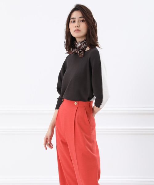 Closet トップス Ined イネド のニット セーター ホールガーメント R カラーブロックニット Cuoo を購入できます Superior ホールガーメント R カラーブロックニット Cuoo ニット セーター Ined イネド のファッション