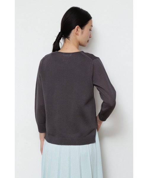 human woman（ヒューマンウーマン）の「◆ミドルゲージギマカーディガン（カーディガン/ボレロ・レディース・グレー/グレー系その他/グリーン/オレンジ・MEDIUM/LARGE）」の9枚目の写真