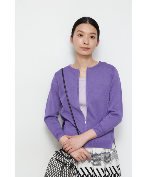 human woman（ヒューマンウーマン）の「◆ミドルゲージギマカーディガン（カーディガン/ボレロ・レディース・グレー/グレー系その他/グリーン/オレンジ・MEDIUM/LARGE）」の12枚目の写真