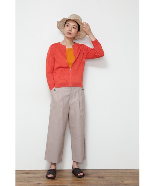 human woman（ヒューマンウーマン）の「◆ミドルゲージギマカーディガン（カーディガン/ボレロ・レディース・グレー/グレー系その他/グリーン/オレンジ・MEDIUM/LARGE）」の10枚目の写真