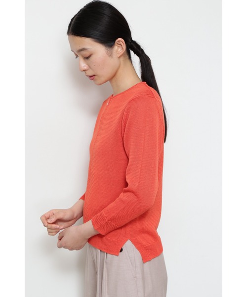 human woman（ヒューマンウーマン）の「◆ミドルゲージギマカーディガン（カーディガン/ボレロ・レディース・グレー/グレー系その他/グリーン/オレンジ・MEDIUM/LARGE）」の13枚目の写真