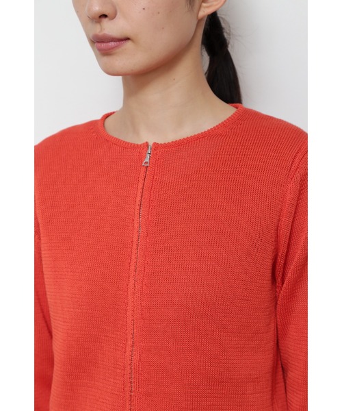 human woman（ヒューマンウーマン）の「◆ミドルゲージギマカーディガン（カーディガン/ボレロ・レディース・グレー/グレー系その他/グリーン/オレンジ・MEDIUM/LARGE）」の17枚目の写真