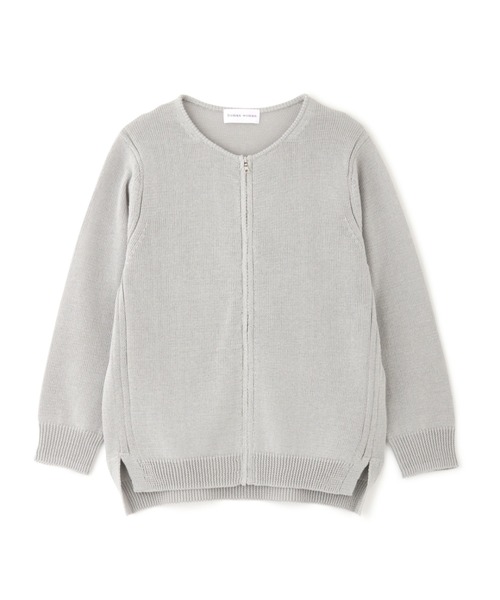 human woman（ヒューマンウーマン）の「◆ミドルゲージギマカーディガン（カーディガン/ボレロ・レディース・グレー/グレー系その他/グリーン/オレンジ・MEDIUM/LARGE）」の8枚目の写真