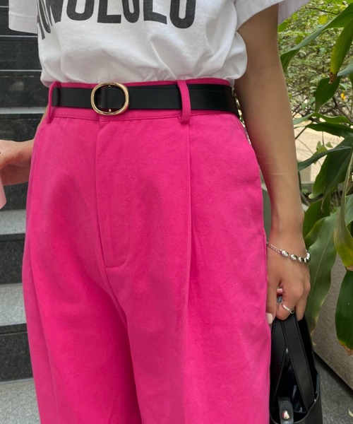 CIAOPANIC(チャオパニック)の「脚長効果バツグン、カラーツイルチノパンツ(その他パンツ・レディース・オフホワイト/サックスブルー/ピンク/イエロー・SMALL/MEDIUM)」の14枚目の写真