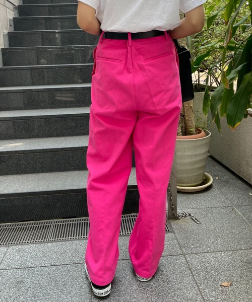 CIAOPANIC(チャオパニック)の「脚長効果バツグン、カラーツイルチノパンツ(その他パンツ・レディース・オフホワイト/サックスブルー/ピンク/イエロー・SMALL/MEDIUM)」の12枚目の写真