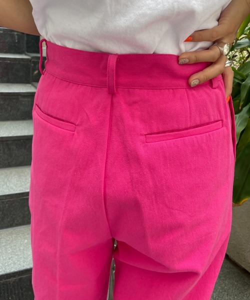 CIAOPANIC(チャオパニック)の「脚長効果バツグン、カラーツイルチノパンツ(その他パンツ・レディース・オフホワイト/サックスブルー/ピンク/イエロー・SMALL/MEDIUM)」の17枚目の写真