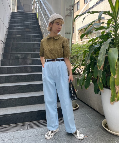 CIAOPANIC(チャオパニック)の「脚長効果バツグン、カラーツイルチノパンツ(その他パンツ・レディース・オフホワイト/サックスブルー/ピンク/イエロー・SMALL/MEDIUM)」の6枚目の写真