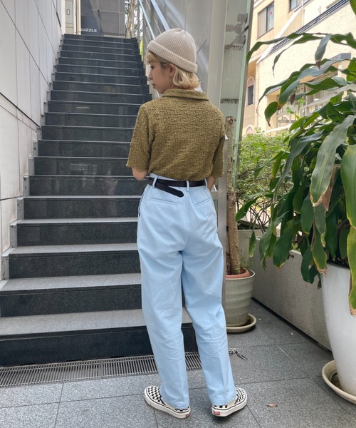 CIAOPANIC(チャオパニック)の「脚長効果バツグン、カラーツイルチノパンツ(その他パンツ・レディース・オフホワイト/サックスブルー/ピンク/イエロー・SMALL/MEDIUM)」の7枚目の写真