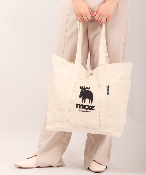 moz(モズ)の「moz キャンバス 帆布 トートバッグ(トートバッグ・メンズ・ブラック/ホワイト・FREE)」の6枚目の写真