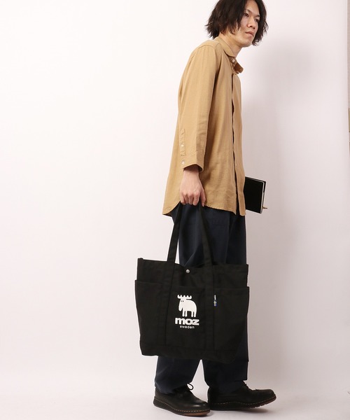 moz(モズ)の「moz キャンバス 帆布 トートバッグ(トートバッグ・メンズ・ブラック/ホワイト・FREE)」の12枚目の写真